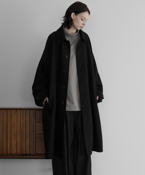 remer ルーズウールブレンドステンカラーコート ロングコート ダークブラウン remer コート SMALL ブラウン メンズ : ZOZOTOWN Yahoo!店 - 通販