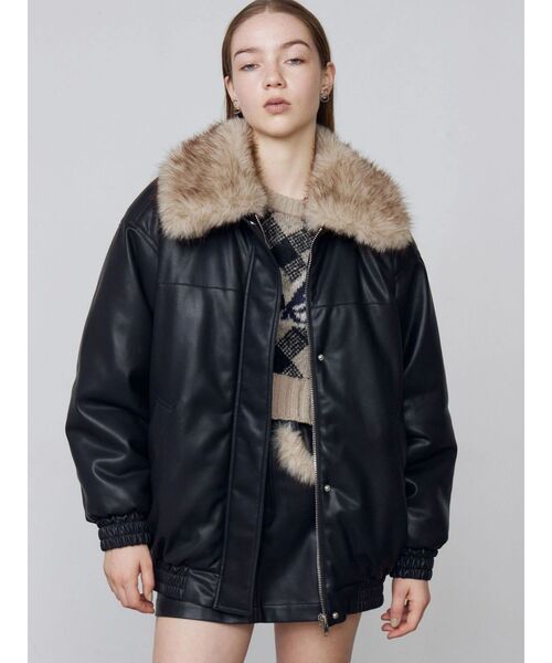 EMODA（エモダ） ブルゾン アウター フェイクレザーブルゾン