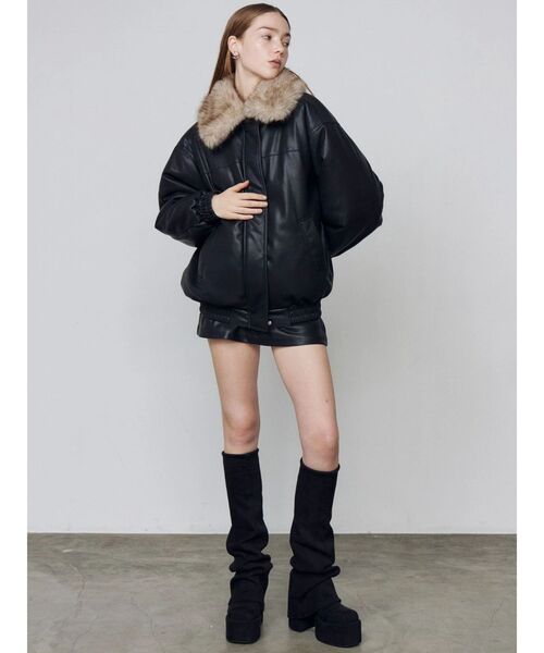 EMODA（エモダ） ブルゾン アウター フェイクレザーブルゾン