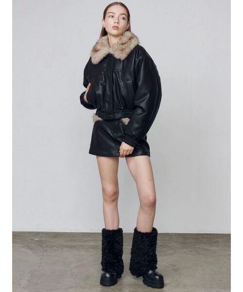 EMODA（エモダ） ブルゾン アウター フェイクレザーブルゾン