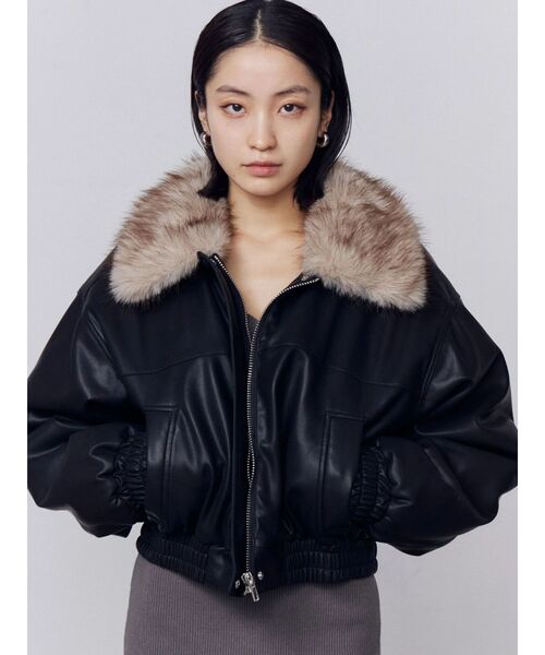 EMODA ブルゾン EMODA（エモダ） ブルゾン アウター フェイクレザーブルゾン