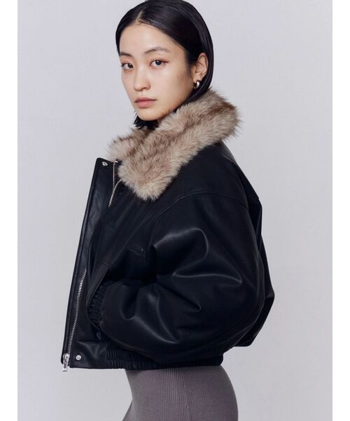 EMODA（エモダ） ブルゾン アウター フェイクレザーブルゾン