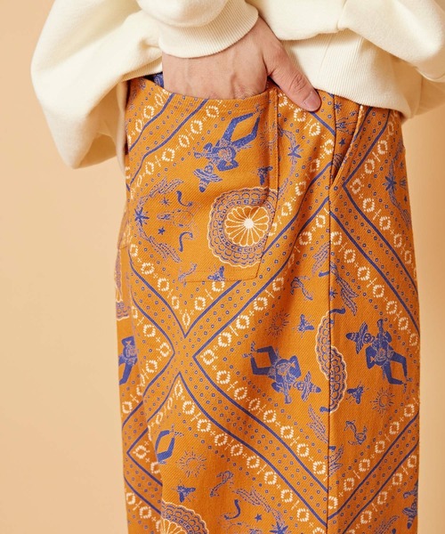 「チャイハネ」 「Amina」イージーパンツ FREE オレンジ メンズ_画像9