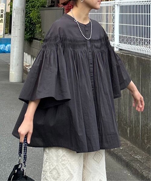 「notch.」 半袖ブラウス M ネイビー レディース_画像8