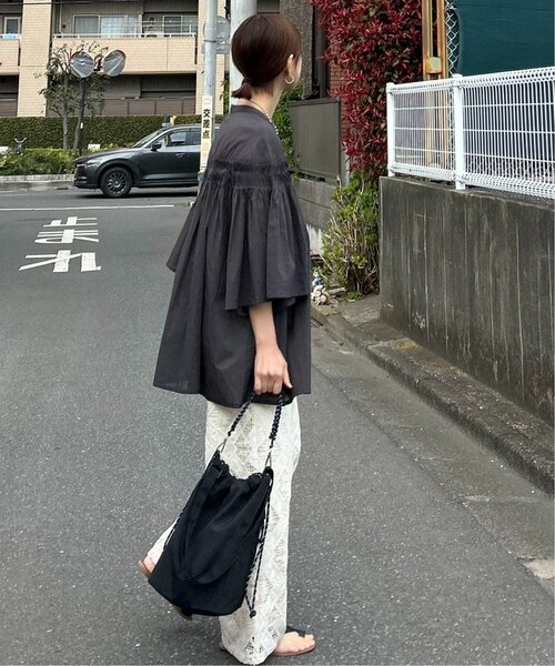 「notch.」 半袖ブラウス M ネイビー レディース_画像9