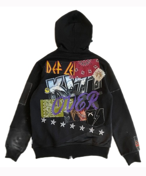 【新品未使用】ロヂウラパーカー roar guns（ロアーガンズ） パーカー OVERDESIGN REMAKE ZIP HOODIE