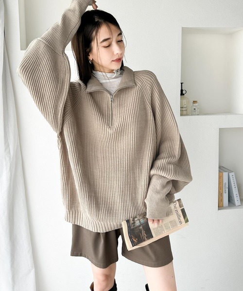 「classicalelf」 長袖ニット X-LARGE ベージュ レディース_画像2