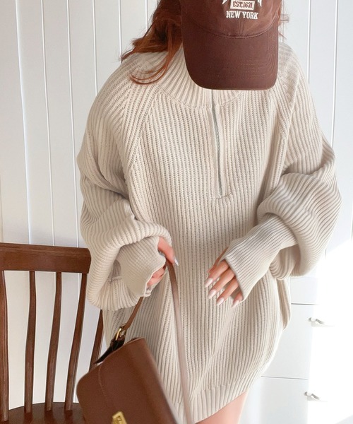 「classicalelf」 長袖ニット X-LARGE ベージュ レディース_画像3