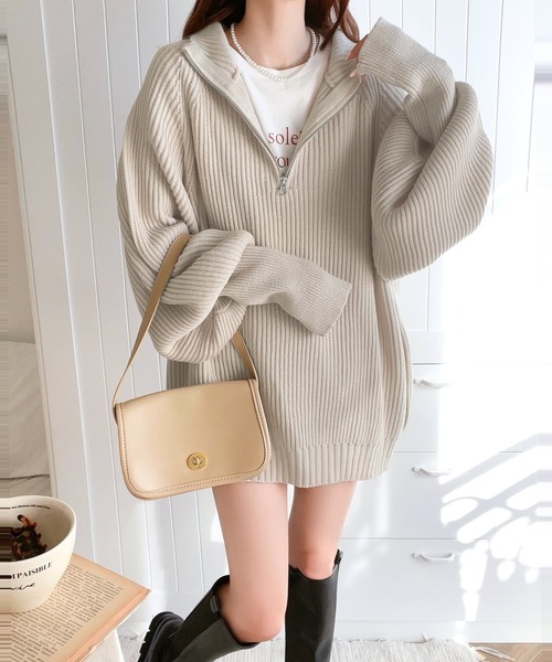 「classicalelf」 長袖ニット X-LARGE ベージュ レディース_画像4