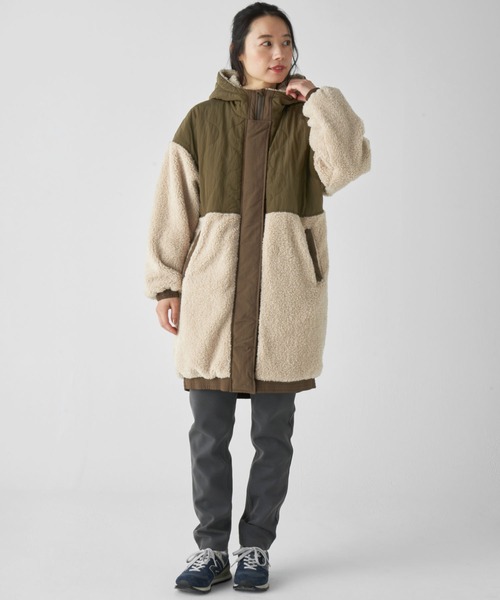 「KRIFF MAYER Lady's Collection」 中綿コート LARGE カーキ レディース_画像8