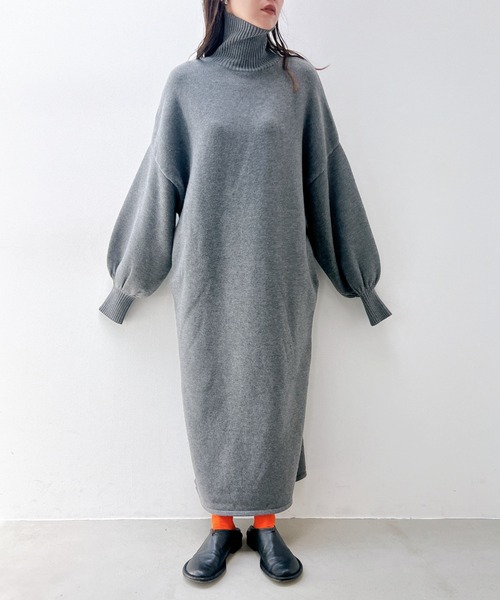 「y/m」 ニットワンピース FREE ネイビー レディース_画像4