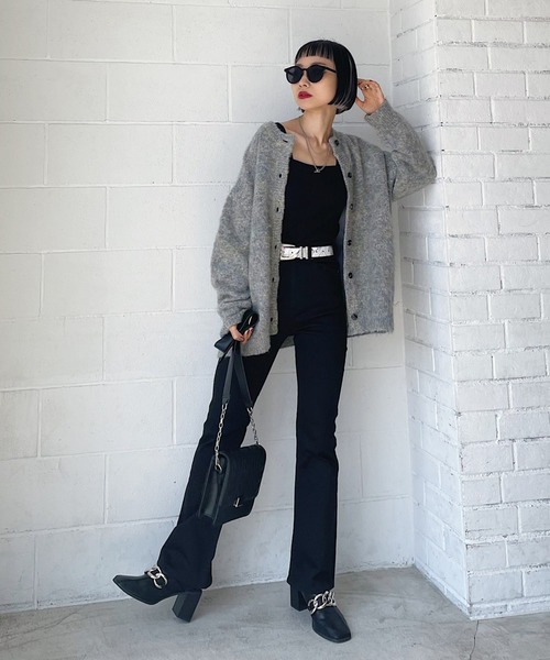 「PAGEBOY」 ニットカーディガン FREE ブルー系その他 レディース_画像6