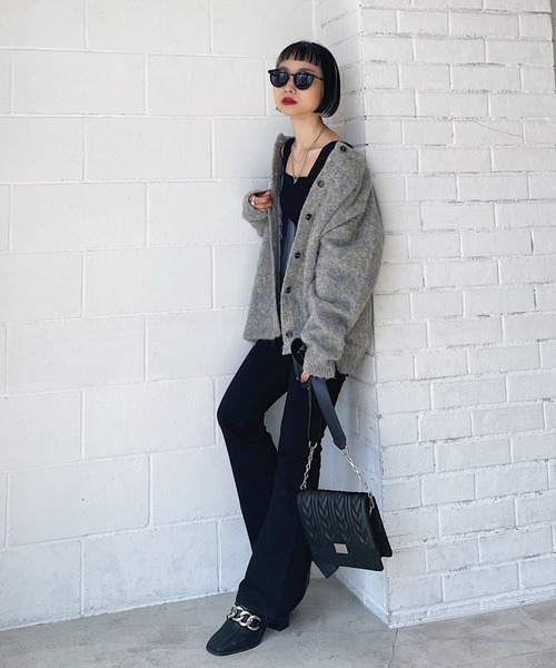 「PAGEBOY」 ニットカーディガン FREE ブルー系その他 レディース_画像9