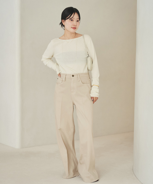 美品　 Plage プラージュ　エクリュデニムワイドパンツ plage（プラージュ） ジーンズ デニム デニムパンツ Healthy denim