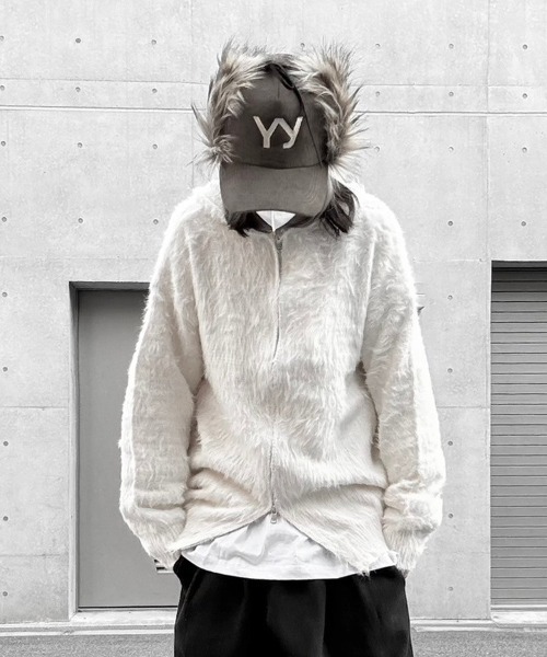 YACA（ヤーカ） パーカー Shaggy Knit Hoodie/シャギーニット 