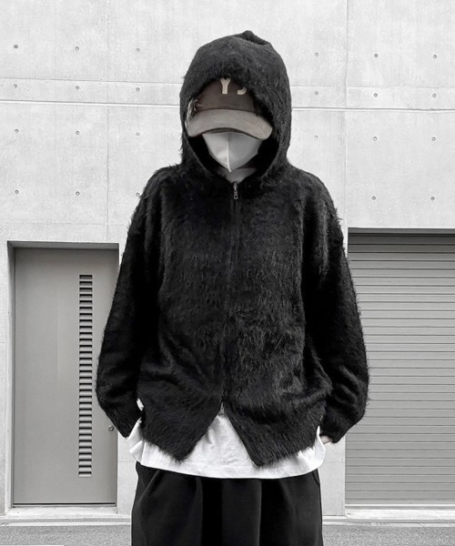 YACA（ヤーカ） パーカー Shaggy Knit Hoodie/シャギーニット 