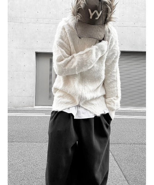 YACA（ヤーカ） パーカー Shaggy Knit Hoodie/シャギーニット 