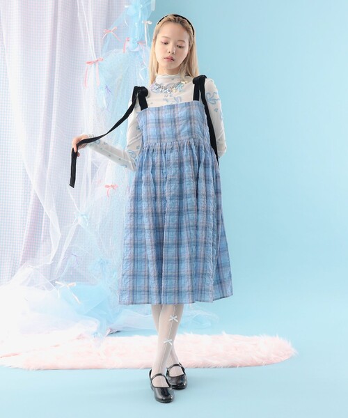 CAROLINA GLASER（カロリナ グレイサー） ワンピース ベロアリボン