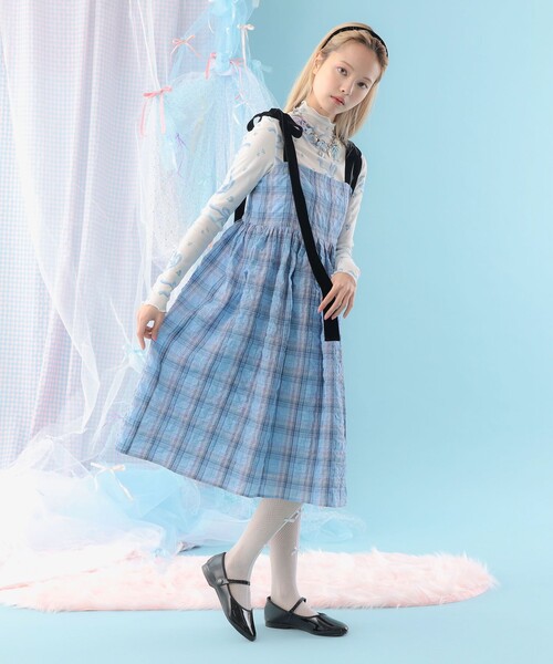 CAROLINA GLASER（カロリナ グレイサー） ワンピース ベロアリボン