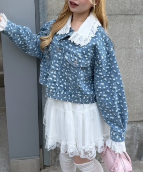 Alice+Olivia デニムジャケットジージャンGジャン アウター ANOTHER BRANCH OLIVE des OLIVE デニムジャケット gジャン BIG衿G