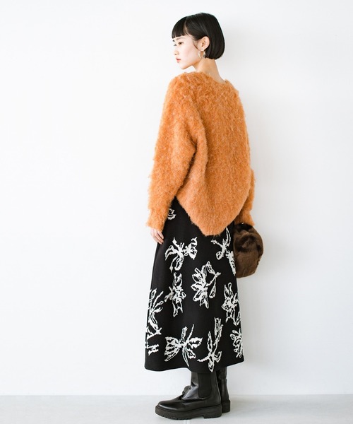 「ANNA LUNA」 ニットスカート LARGE ブラック レディース_画像8