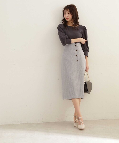 「PROPORTION BODY DRESSING」 タイトスカート MEDIUM イエロー レディース_画像4