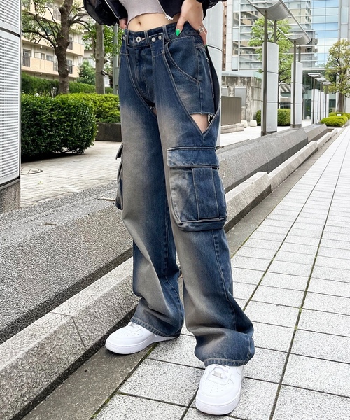 「SPIRALGIRL」 デニムショートパンツ SMALL ブルー レディースの画像