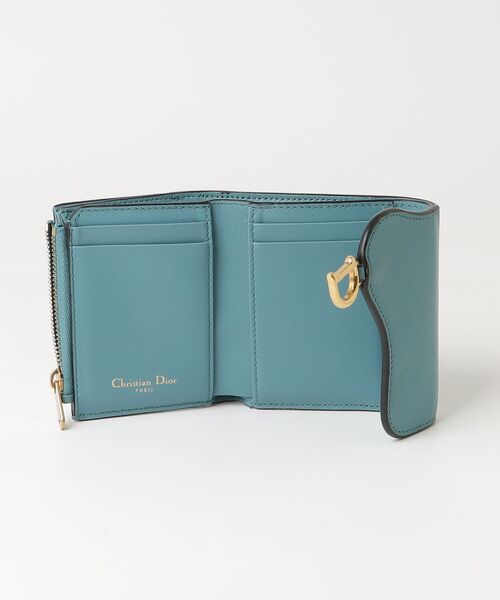 Dior 折り畳み財布　水色 ブルー（青）系 Dior(ディオール) 折りたたみ財布(レディース