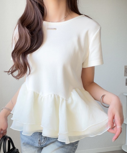 ペプラムカットソー ADAM ET ROPÉ FEMME(アダム エ ロペ ファム) / 【再入荷・WEB限定
