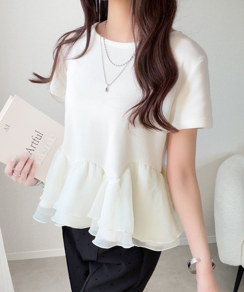 mily bilet tシャツ 半袖 「mily bilet」可憐に揺れて、ときめきを纏う
