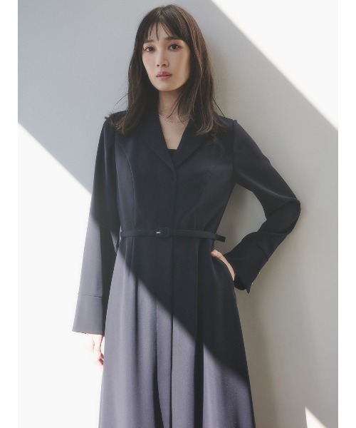「anuans」 長袖ワンピース X-SMALL ネイビー レディースの画像