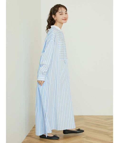 「AMERICAN HOLIC」 長袖ワンピース L ブルー系その他7 レディース_画像3