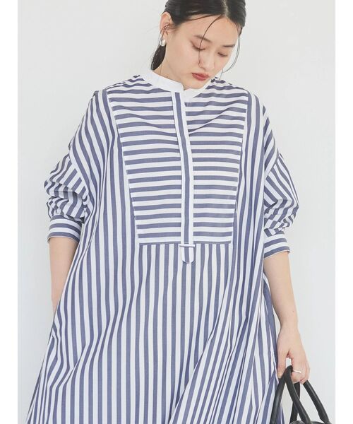 「AMERICAN HOLIC」 長袖ワンピース L ブルー系その他7 レディース_画像9