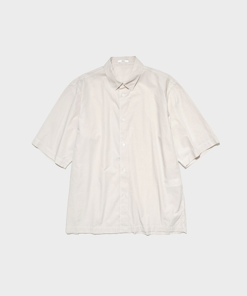 シャツ 「ATON / エイトン」SHRINK COTTON LAWN OVERSIZED HALF SLEEVE SHIRT メンズの画像