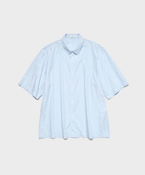シャツ 「ATON / エイトン」SHRINK COTTON LAWN OVERSIZED HALF SLEEVE SHIRT メンズの画像