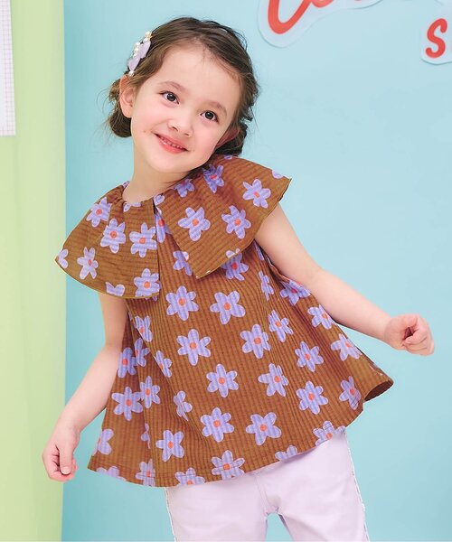 子供服4点 apres les cours（アプレレクール） tシャツ 「吸水速乾」総柄カット