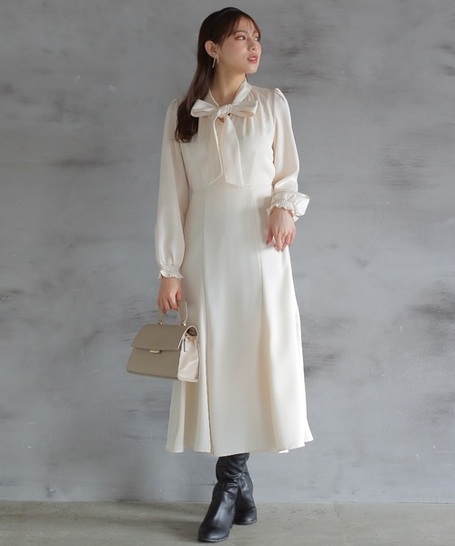 「ASTORIA ODIER」 長袖ワンピース MEDIUM グレイッシュブルー レディース_画像8