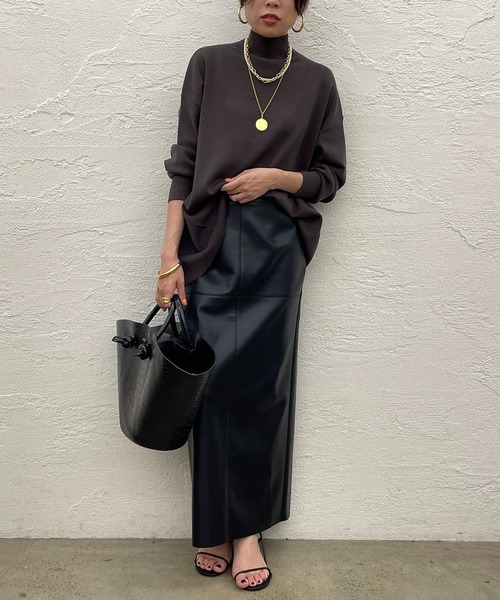 「LOUNGEDRESS」 長袖カットソー FREE ベージュ レディース_画像9