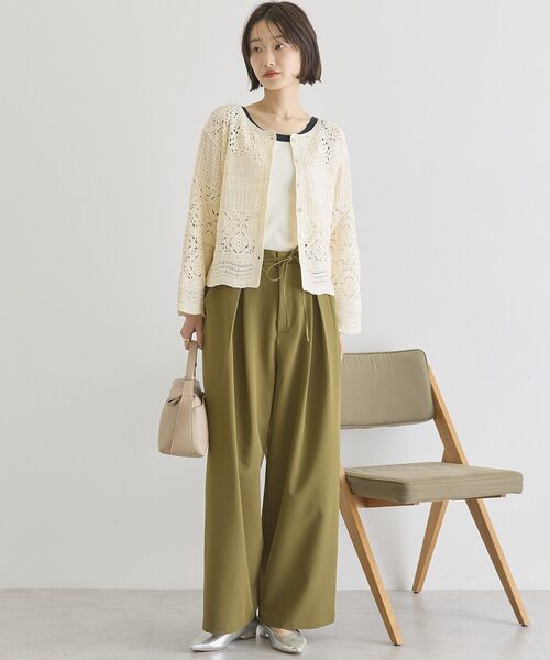 「AMERICAN HOLIC」 ニットカーディガン L アイボリー レディース_画像5