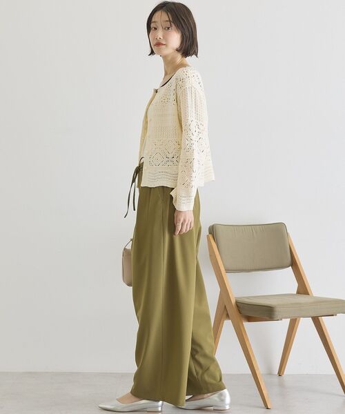 「AMERICAN HOLIC」 ニットカーディガン L アイボリー レディース_画像6