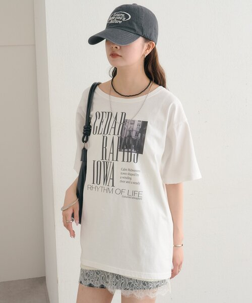 mystic（ミスティック） tシャツ 半袖 ダメージロゴTシャツ レディース