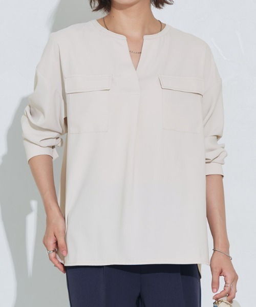 「Pierrot」 長袖ブラウス M グレー系その他 レディース_画像7