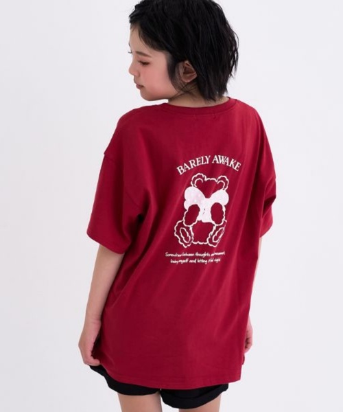 PINK-latte（ピンクラテ） tシャツ 「綿100%」リボンくまちゃん半袖T