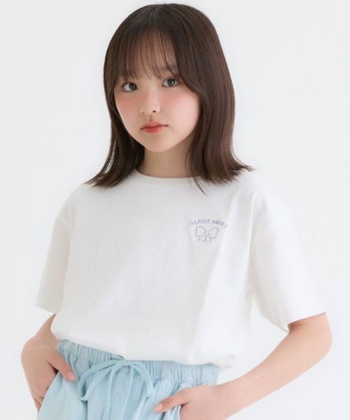 PINK-latte（ピンクラテ） tシャツ 「綿100%」リボンくまちゃん半袖T