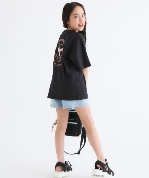 PINK-latte（ピンクラテ） tシャツ 「綿100%」リボンくまちゃん半袖T
