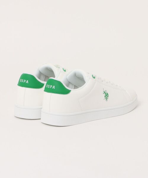 「U.S. POLO ASSN.」 ローカットスニーカー 26cm グリーン メンズ_画像2