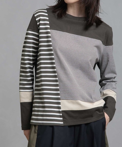 「MARECHAL TERRE」 長袖カットソー MEDIUM ネイビー レディース_画像2