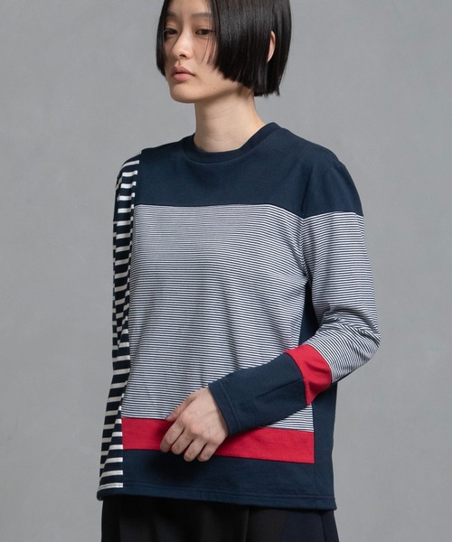 「MARECHAL TERRE」 長袖カットソー MEDIUM ネイビー レディース_画像3