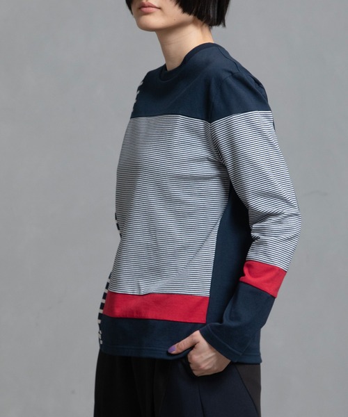 「MARECHAL TERRE」 長袖カットソー MEDIUM ネイビー レディース_画像4