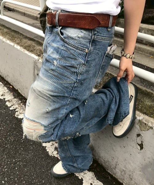 Chikashitsu+（チカシツプラス） ワイドパンツ ジーンズ 「Chikashitsu